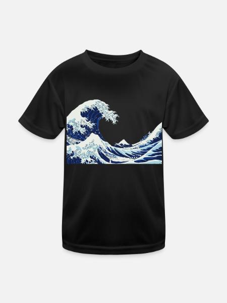 big Wave - Kids Functional T-Shirt - black