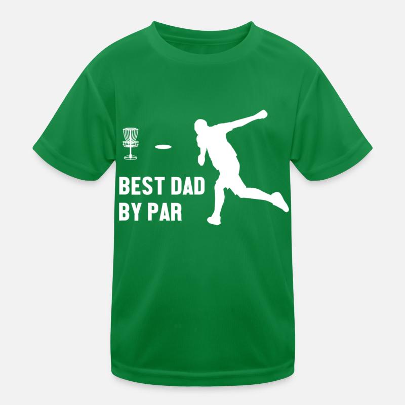 Best Dad By Par Disc Golf Golfing Golfer Gift Disk Kids Functional T-Shirt