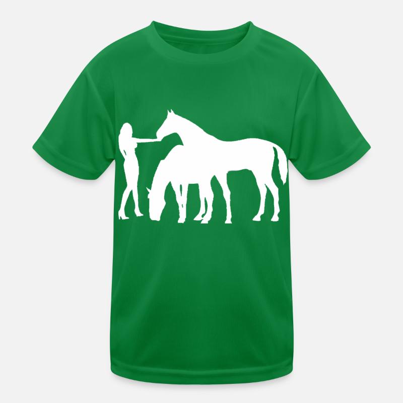 Pferde Kinder Funktions-T-Shirt