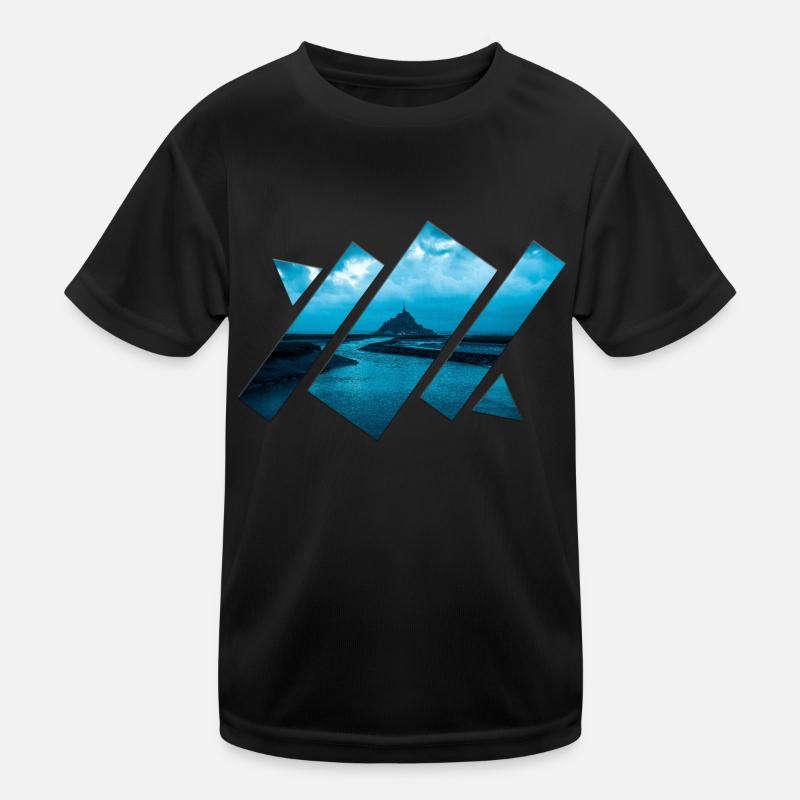 polyscape_blue Kinder Funktions-T-Shirt