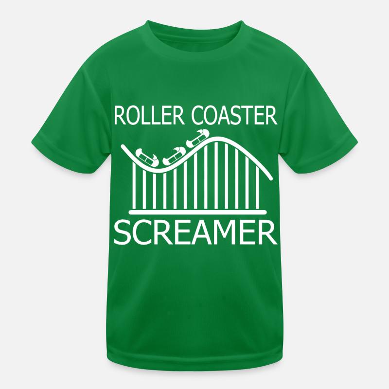 Roller Coaster Theme Park Kids Functional T-Shirt
