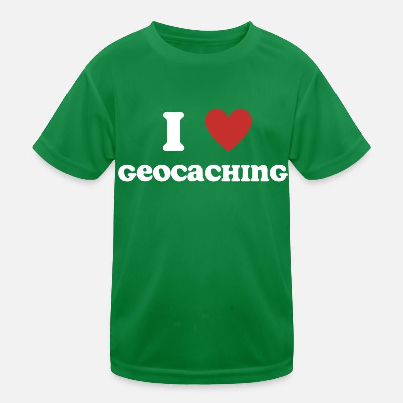 I Love Geocaching Kids Functional T-Shirt