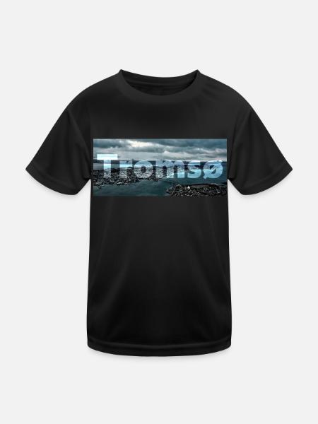 Tromsø - la perle du cercle polaire arctique - T-shirt sport Enfant - noir - Devant