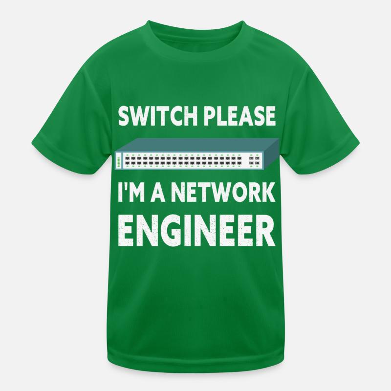 Switch Please I'm A Network Engineer IT Tech Kids Functional T-Shirt