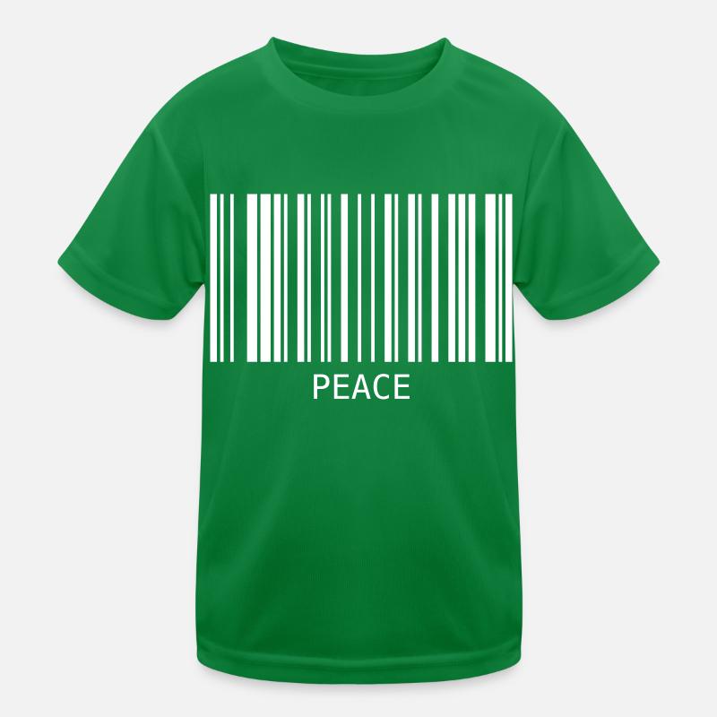Code-barres de la paix Friedenszeichen Strichcode Symbole T-shirt sport Enfant