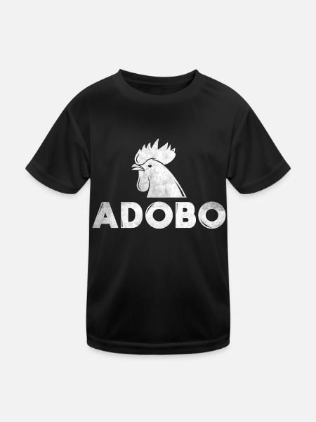 Adobo Filipino Design für stolze Pinoys - Kinder Funktions-T-Shirt - Schwarz - Vorne