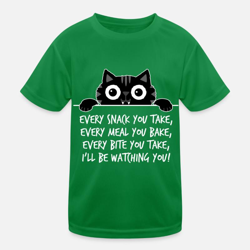 Drôle de chat - Les dictons de chat peuvent ouvrir T-shirt sport Enfant