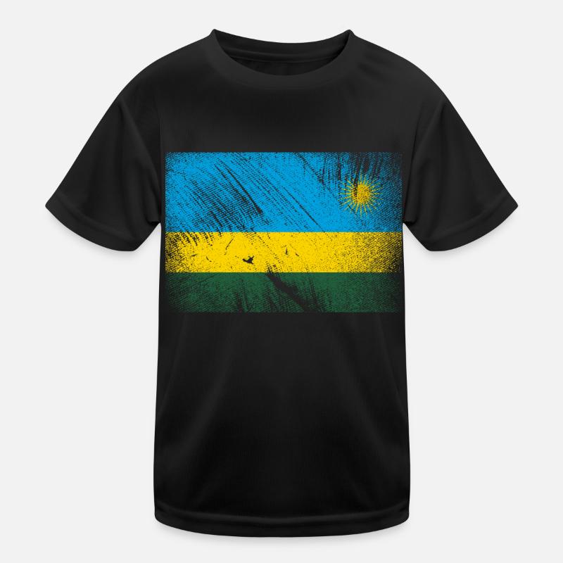 Drapeau du Rwanda - Grunge Vintage T-shirt sport Enfant