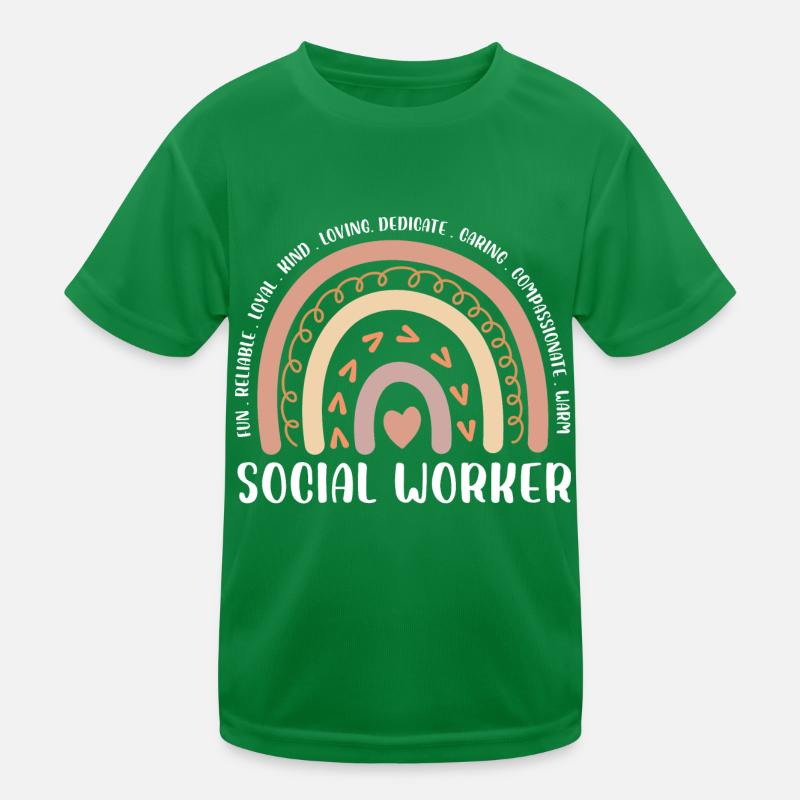 Fiable Loyal Gentil Aimant Dévouement Attentionné Social T-shirt sport Enfant