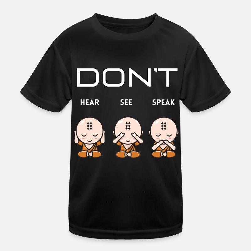 Don't hear see speak boy - Kids Functional T-Shirt - black