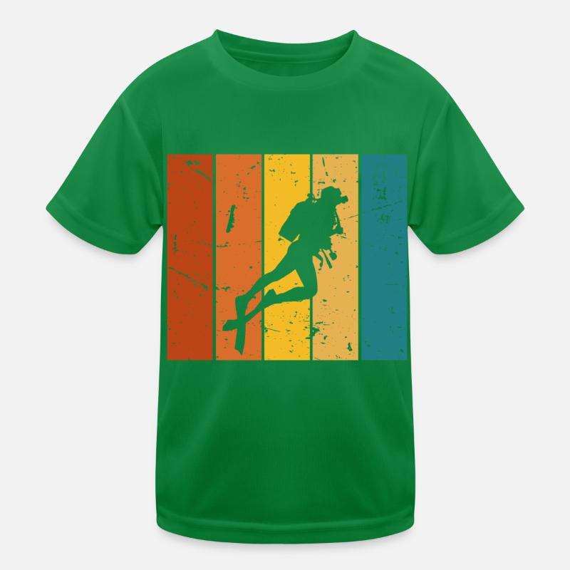 Tauchen Geschenk Vintage Kinder Funktions-T-Shirt