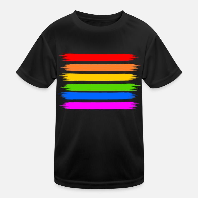 Regenbogen Regenbogenfahne Kinder Funktions-T-Shirt