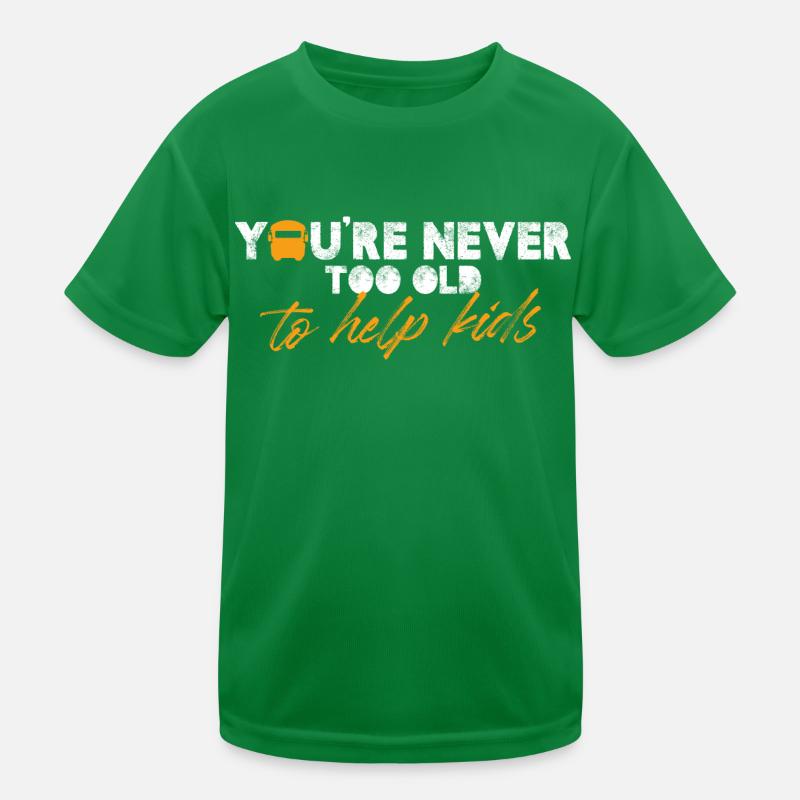 Helping Kids Bus Driver - Supportive Yellow School Kinder Funktions-T-Shirt