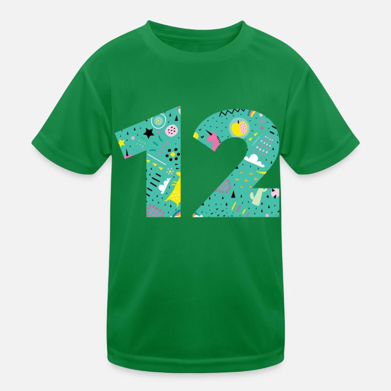 Personalized 12 Birthday Number Kids Functional T-Shirt