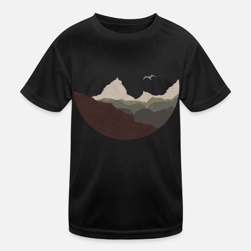 Berge Kinder Funktions-T-Shirt