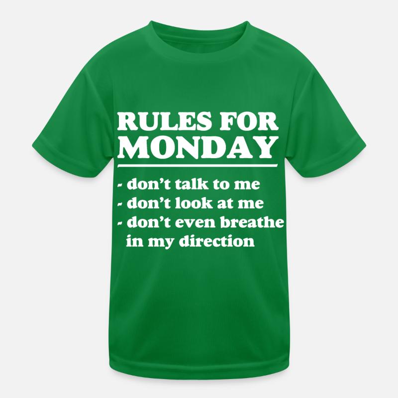 rules for monday Kids Functional T-Shirt