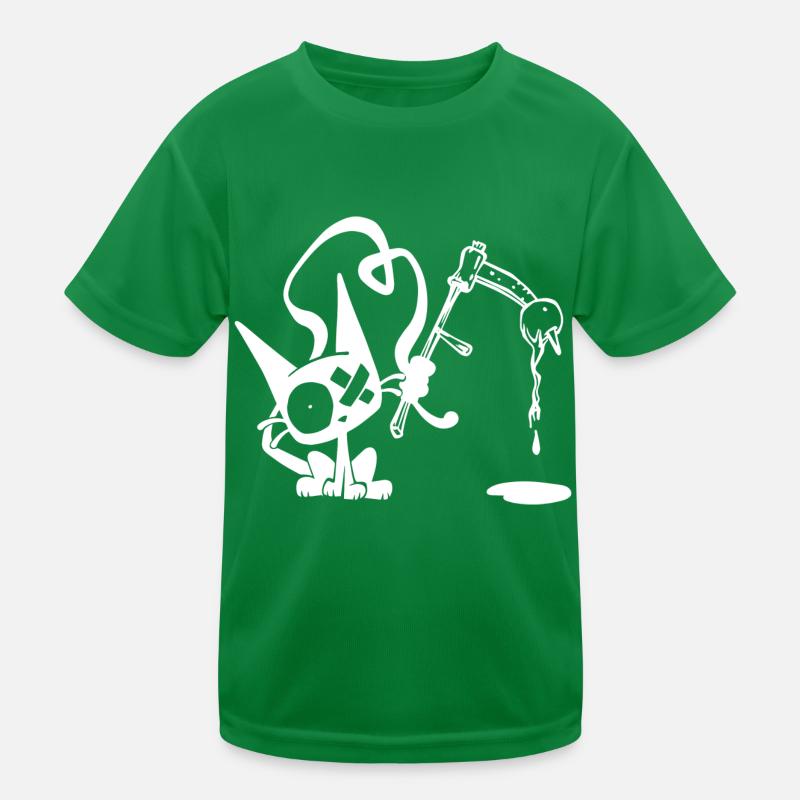 Sensenmann-Katze Kinder Funktions-T-Shirt