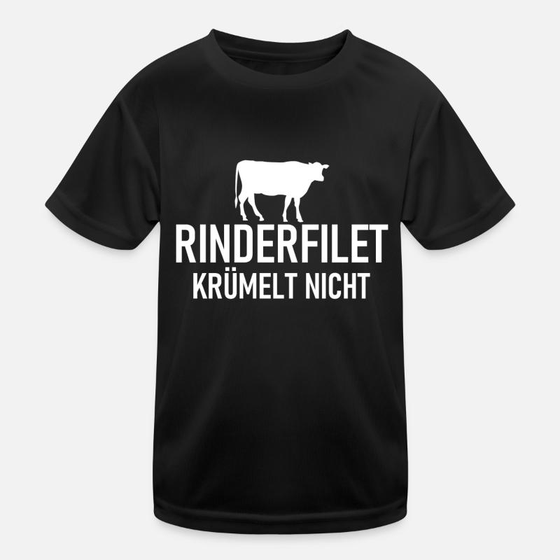 Rinderfilet krümelt nicht- Grillen - Fleisch Kinder Funktions-T-Shirt