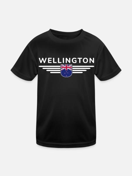 T-shirt Wellington pour les fans néo-zélandais - T-shirt sport Enfant - noir - Devant