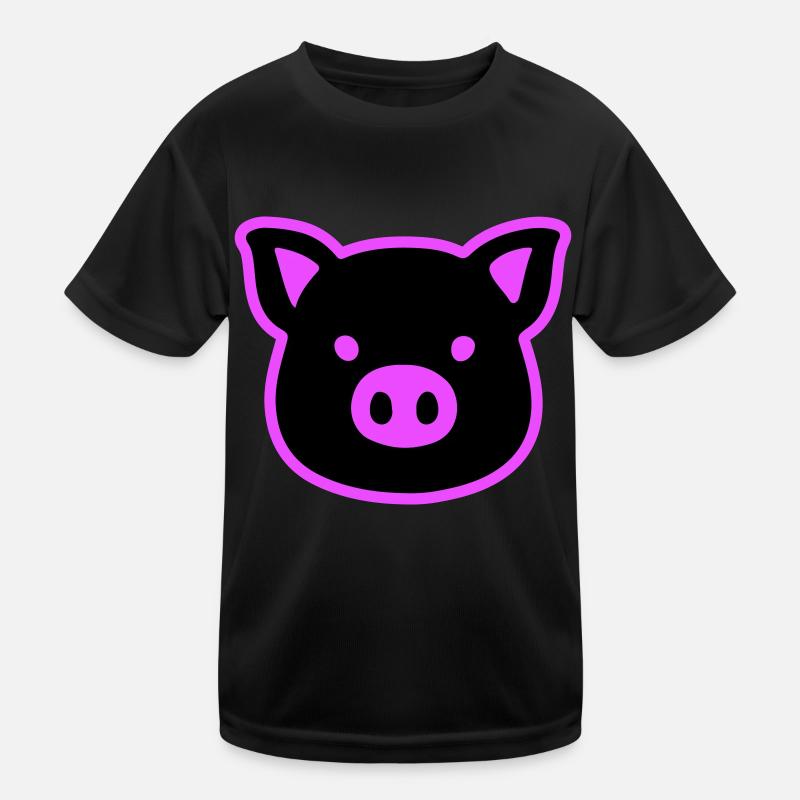 Schwein Kopf Sau Kinder Funktions-T-Shirt