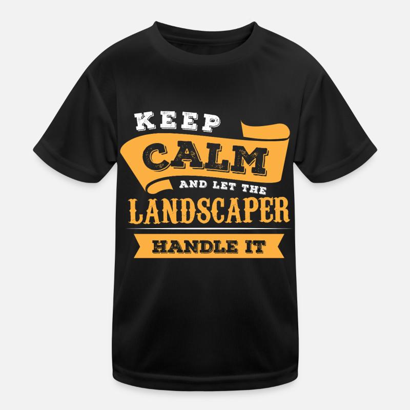 Keep Calm Landscaper Design Kids Functional T-Shirt