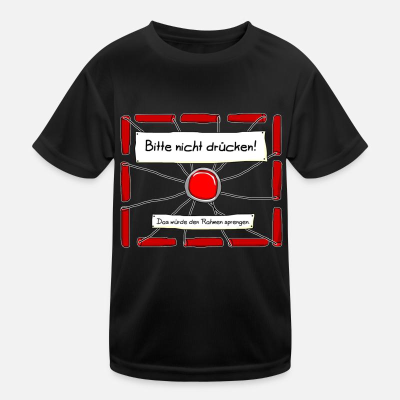 Dynamit - Bitte Abstand halten. - Kinder Funktions-T-Shirt - Schwarz