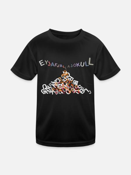 Eyjafjallajoekull - Kids Functional T-Shirt - black