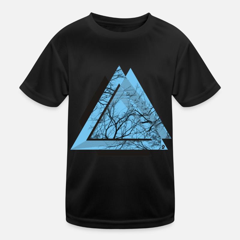 AD Triangle Black Kinder Funktions-T-Shirt