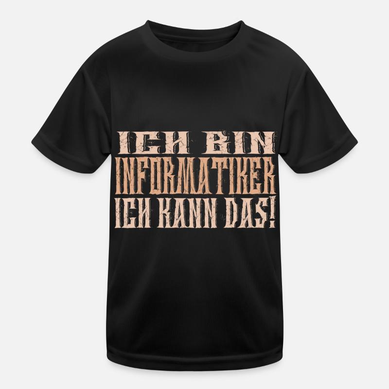 Ich bin Informatiker - Kinder Funktions-T-Shirt - Schwarz