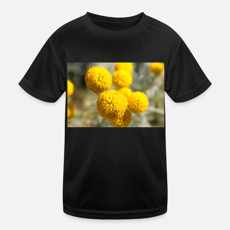 Lavender cotton or gray santolina holy herb Kids Functional T-Shirt