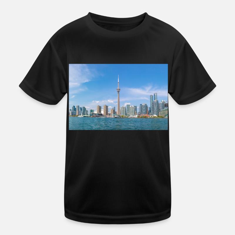 Ontario Toronto Skyline Panoramisch Uitzicht Canada Functioneel T-shirt voor kinderen