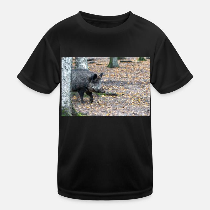 Wild boar (in German wild boar) Sus scrofa Kids Functional T-Shirt