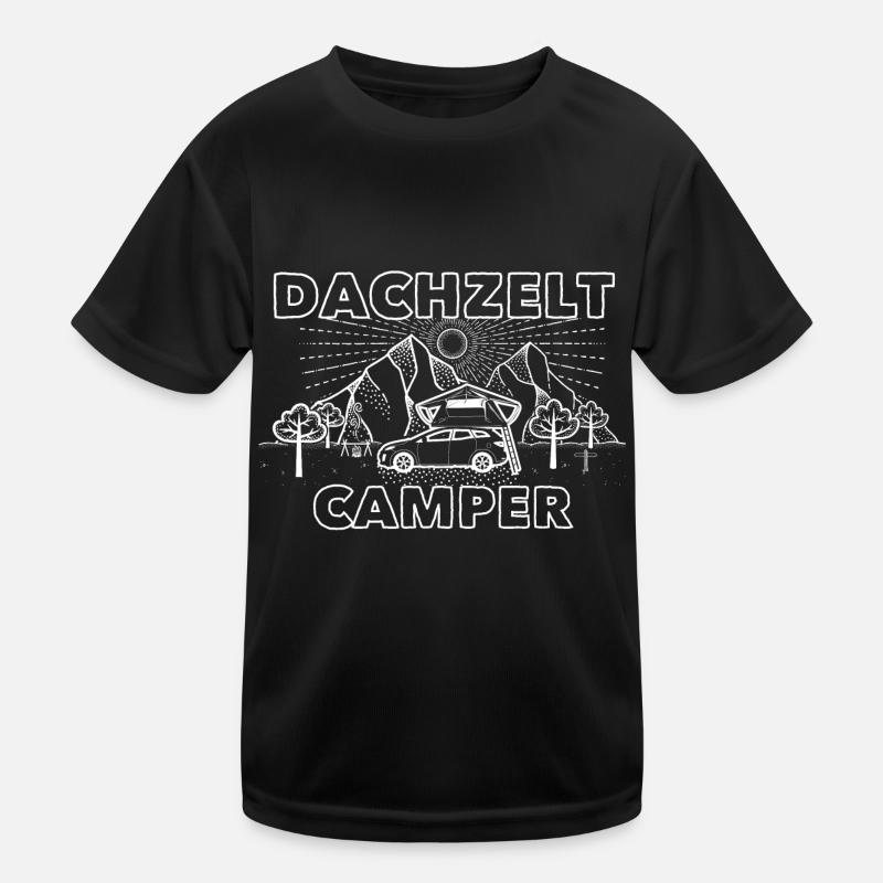 Dachzelt Camper Kinder Funktions-T-Shirt