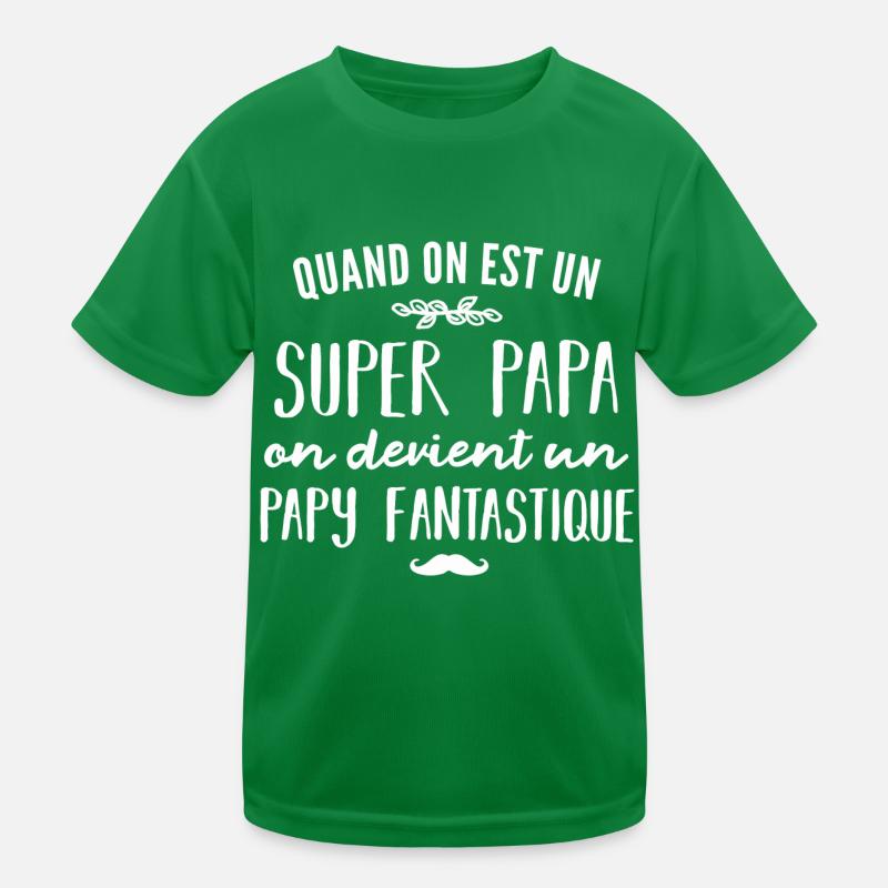 un super papa on devient un papy fantastique T-shirt sport Enfant