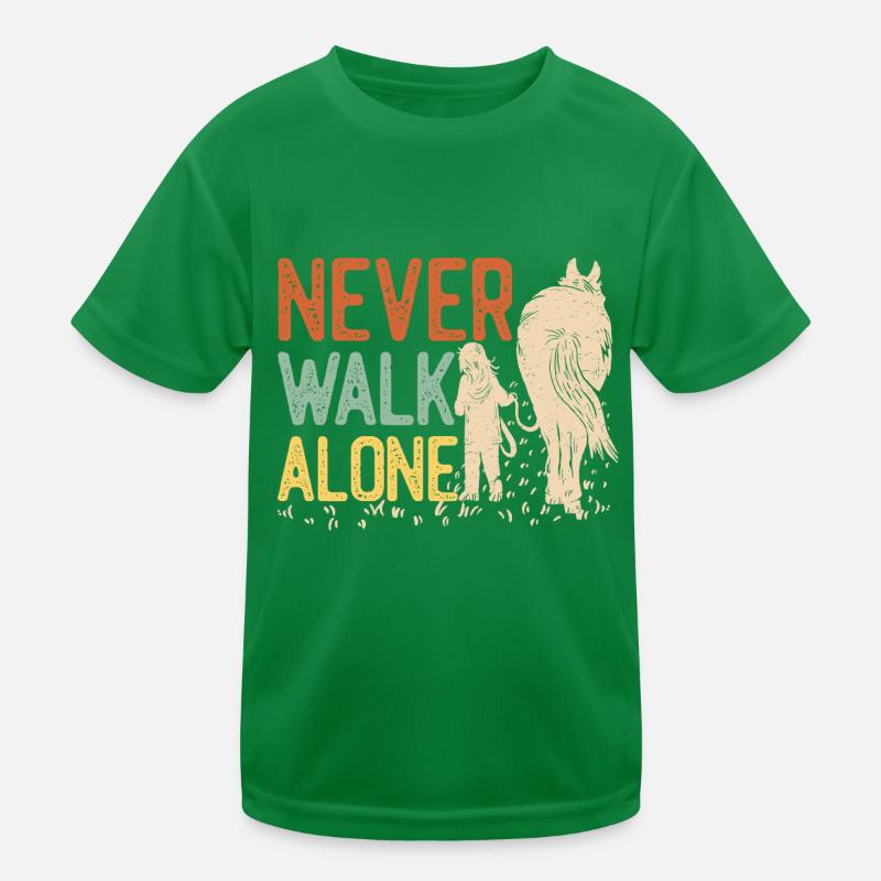 Never walk alone - Pferd - Vintage Kinder Funktions-T-Shirt