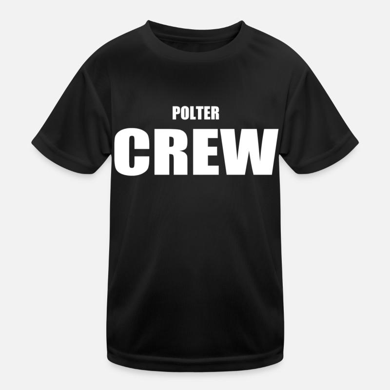 Polterabend Polter Crew Spruch Geschenk Kinder Funktions-T-Shirt