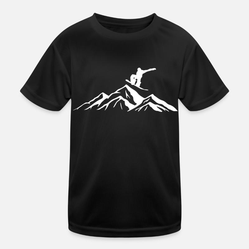 Snowboard Snowboarder - Kids Functional T-Shirt - black