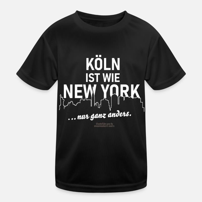 Köln - Kinder Funktions-T-Shirt - Schwarz