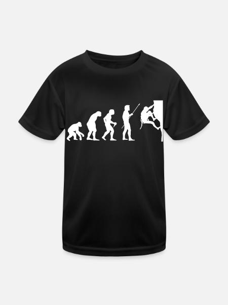 Climbing Evolution Boulderin Mountaineering Boulde - Kinder Funktions-T-Shirt - Schwarz - Vorne