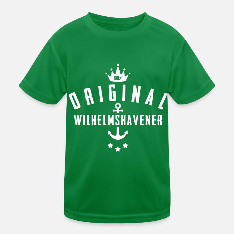 100% Original Wilhelmshavener Wilhelmshaven Anker Kinder Funktions-T-Shirt