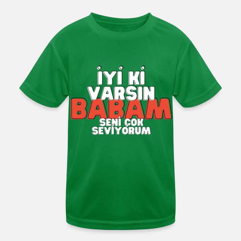 Baba Hediyelik Babalar Günü Hediyesi Geschenkidee Kinder Funktions-T-Shirt