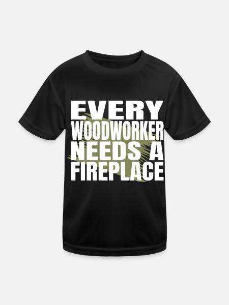 americas funny carpenter quotes jokes - Kinder Funktions-T-Shirt - Schwarz - Vorne