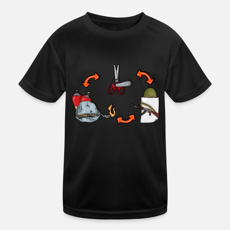 Ciseaux, Pierre, Jupe en papier, Papier, Ciseaux T-shirt sport Enfant