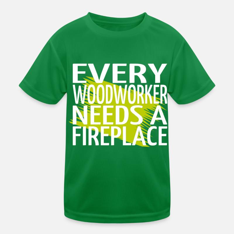 wood logging carpenter saw Kids Functional T-Shirt