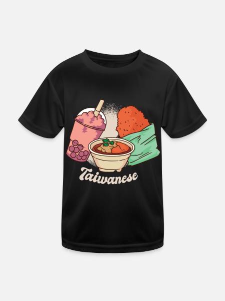 Taiwan National Dish Taiwanese Food Taiwanese - Kids Functional T-Shirt - black - Front