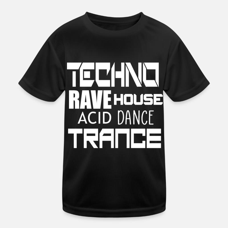 Techno Trance Tanz Kinder Funktions-T-Shirt