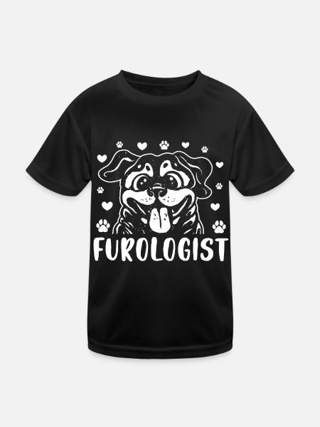 Drôle furologue Dog Groomer Puppy Stylist - T-shirt sport Enfant - noir - Devant