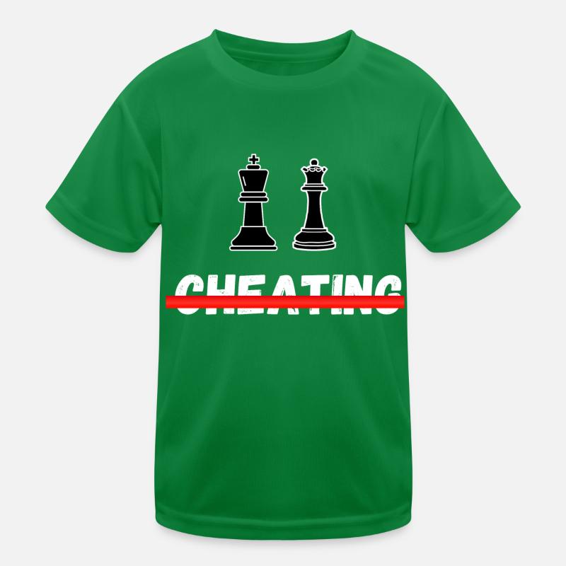 Schach Trend Chess Cheating Meme Queens Gambit Kids Functional T-Shirt