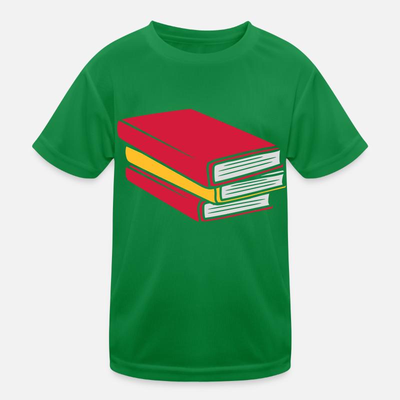 Design stacked books comic Kids Functional T-Shirt
