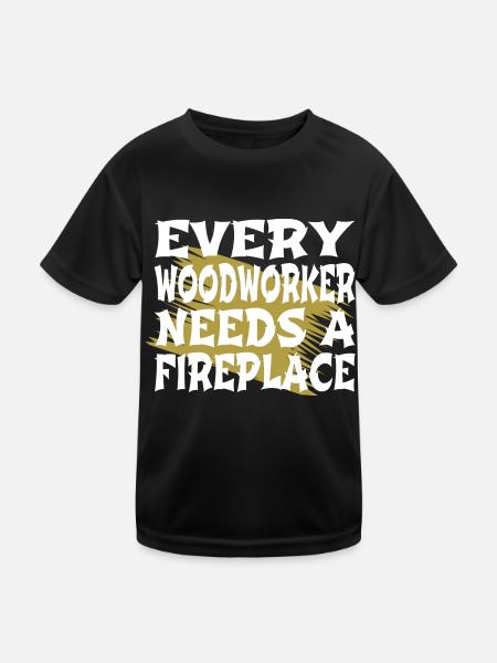 jackhammer chainsaw tools birthday present idea - Kinder Funktions-T-Shirt - Schwarz - Vorne